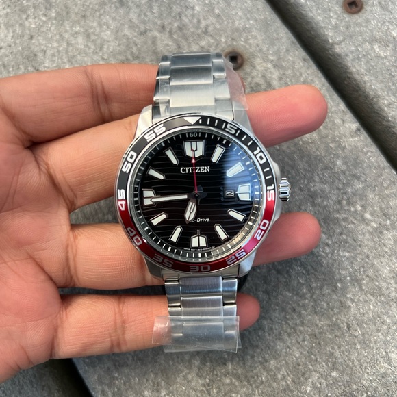 Citizen pepsi dial Men's Eco-Drive Stainless Steel Bracelet Watch - Picture 8 of 10